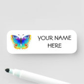Rainbow Butterfly Peacock Eye Namensschild (Beispiel)