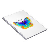 Rainbow Butterfly Peacock Eye Notizblock (Rechte Seite)