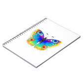 Rainbow Butterfly Peacock Eye Notizblock (Linke Seite)