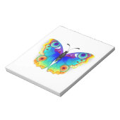 Rainbow Butterfly Peacock Eye Notizblock (Rotiert)