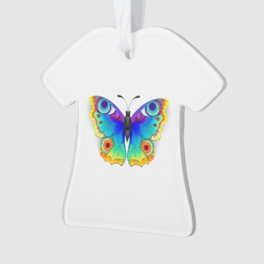 Rainbow Butterfly Peacock Eye Ornament (Vorderseite)