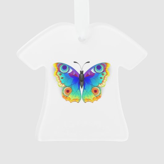 Rainbow Butterfly Peacock Eye Ornament (Rückseite)