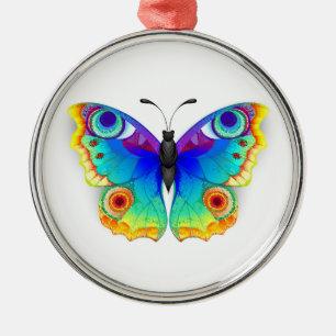 Rainbow Butterfly Peacock Eye Ornament Aus Metall