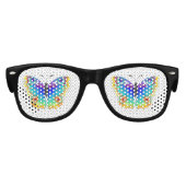 Rainbow Butterfly Peacock Eye Partybrille (Vorderseite)