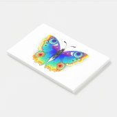 Rainbow Butterfly Peacock Eye Post-it Klebezettel (angewinkelt)