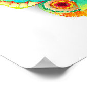 Rainbow Butterfly Peacock Eye Poster (Ecke)