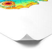 Rainbow Butterfly Peacock Eye Poster (Ecke)