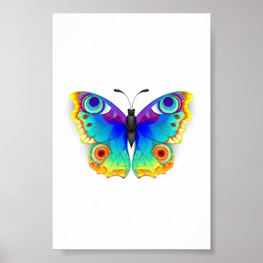 Rainbow Butterfly Peacock Eye Poster (Vorne)