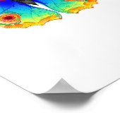Rainbow Butterfly Peacock Eye Poster (Ecke)
