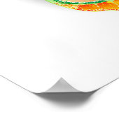 Rainbow Butterfly Peacock Eye Poster (Ecke)