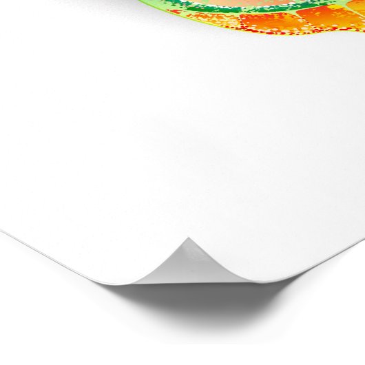 Rainbow Butterfly Peacock Eye Poster (Ecke)