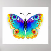 Rainbow Butterfly Peacock Eye Poster (Vorne)