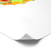 Rainbow Butterfly Peacock Eye Poster (Ecke)