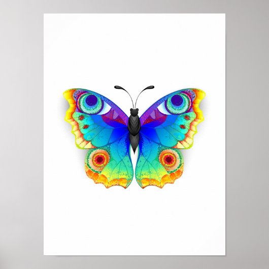 Rainbow Butterfly Peacock Eye Poster (Vorne)