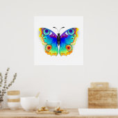 Rainbow Butterfly Peacock Eye Poster (Küche)