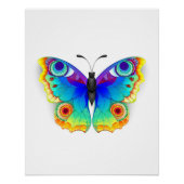 Rainbow Butterfly Peacock Eye Poster (Vorderseite)