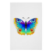 Rainbow Butterfly Peacock Eye Poster (Vorderseite)