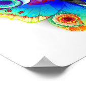 Rainbow Butterfly Peacock Eye Poster (Ecke)