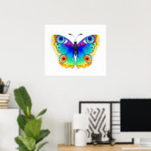 Rainbow Butterfly Peacock Eye Poster (Heimbüro)