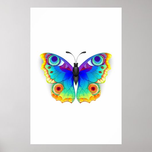 Rainbow Butterfly Peacock Eye Poster (Vorne)
