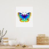 Rainbow Butterfly Peacock Eye Poster (Küche)