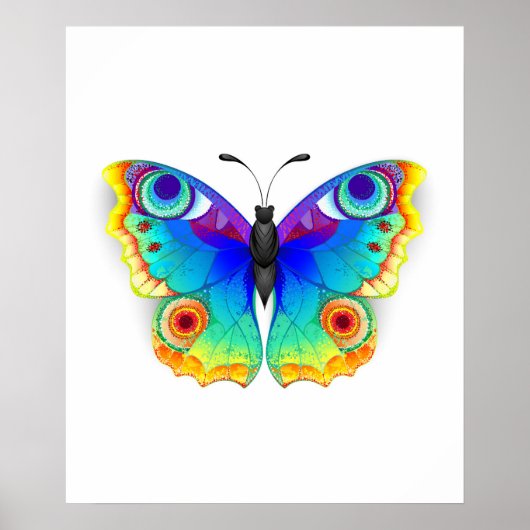 Rainbow Butterfly Peacock Eye Poster (Vorne)