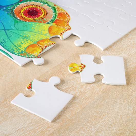 Rainbow Butterfly Peacock Eye Puzzle (Seite)