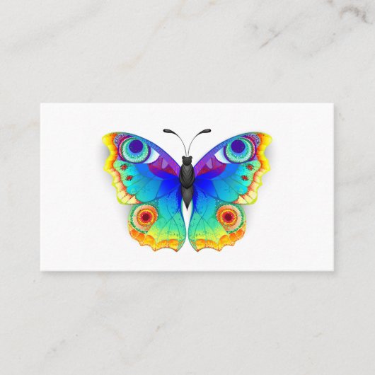 Rainbow Butterfly Peacock Eye Rabattkarte (Vorderseite)