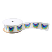 Rainbow Butterfly Peacock Eye Satinband (Spule)