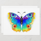 Rainbow Butterfly Peacock Eye Save The Date (Vorne/Hinten)