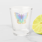 Rainbow Butterfly Peacock Eye Schnapsglas (Rückseite)