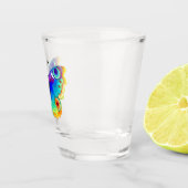 Rainbow Butterfly Peacock Eye Schnapsglas (Rechts)