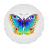 Rainbow Butterfly Peacock Eye Schneidebrett (Vorderseite)