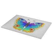 Rainbow Butterfly Peacock Eye Schneidebrett (Ecke)