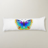 Rainbow Butterfly Peacock Eye Seitenschläferkissen (Rückseite)