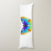 Rainbow Butterfly Peacock Eye Seitenschläferkissen (Rückseite (Vertikal))