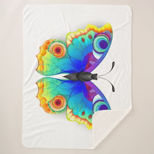 Rainbow Butterfly Peacock Eye Sherpadecke (Vorderseite)