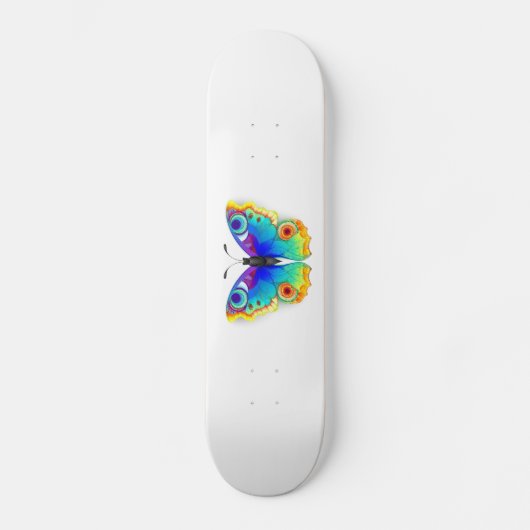 Rainbow Butterfly Peacock Eye Skateboard (Vorderseite)