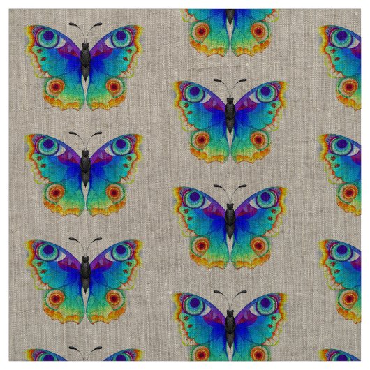 Rainbow Butterfly Peacock Eye Stoff (Muster)