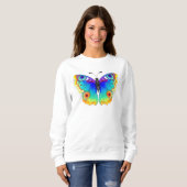 Rainbow Butterfly Peacock Eye Sweatshirt (Vorne ganz)