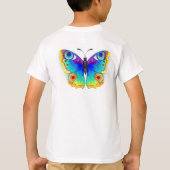 Rainbow Butterfly Peacock Eye T-Shirt (Rückseite)
