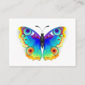 Rainbow Butterfly Peacock Eye Telefonnummerkarte (Vorderseite)