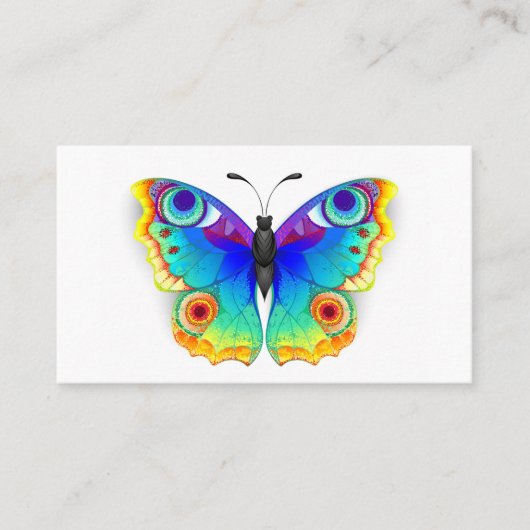 Rainbow Butterfly Peacock Eye Terminkarte (Vorderseite)