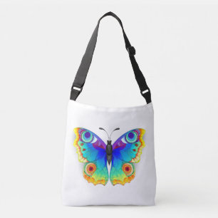 Rainbow Butterfly Peacock Eye Tragetaschen Mit Langen Trägern