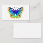 Rainbow Butterfly Peacock Eye Treuekarte (Vorne/Hinten)