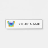 Rainbow Butterfly Peacock Eye Türschild (Vorderseite )
