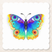 Rainbow Butterfly Peacock Eye Untersetzer (Vorderseite)