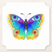 Rainbow Butterfly Peacock Eye Untersetzer (Vorderseite)