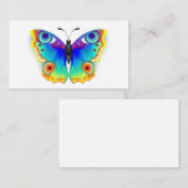 Rainbow Butterfly Peacock Eye Visitenkarte (Vorne/Hinten)