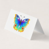Rainbow Butterfly Peacock Eye Visitenkarten (Rückseite)